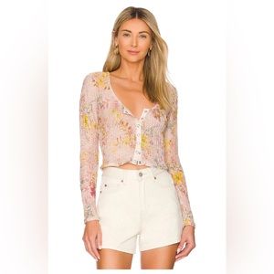 NWT Free People Angelina top Light combo color size XS